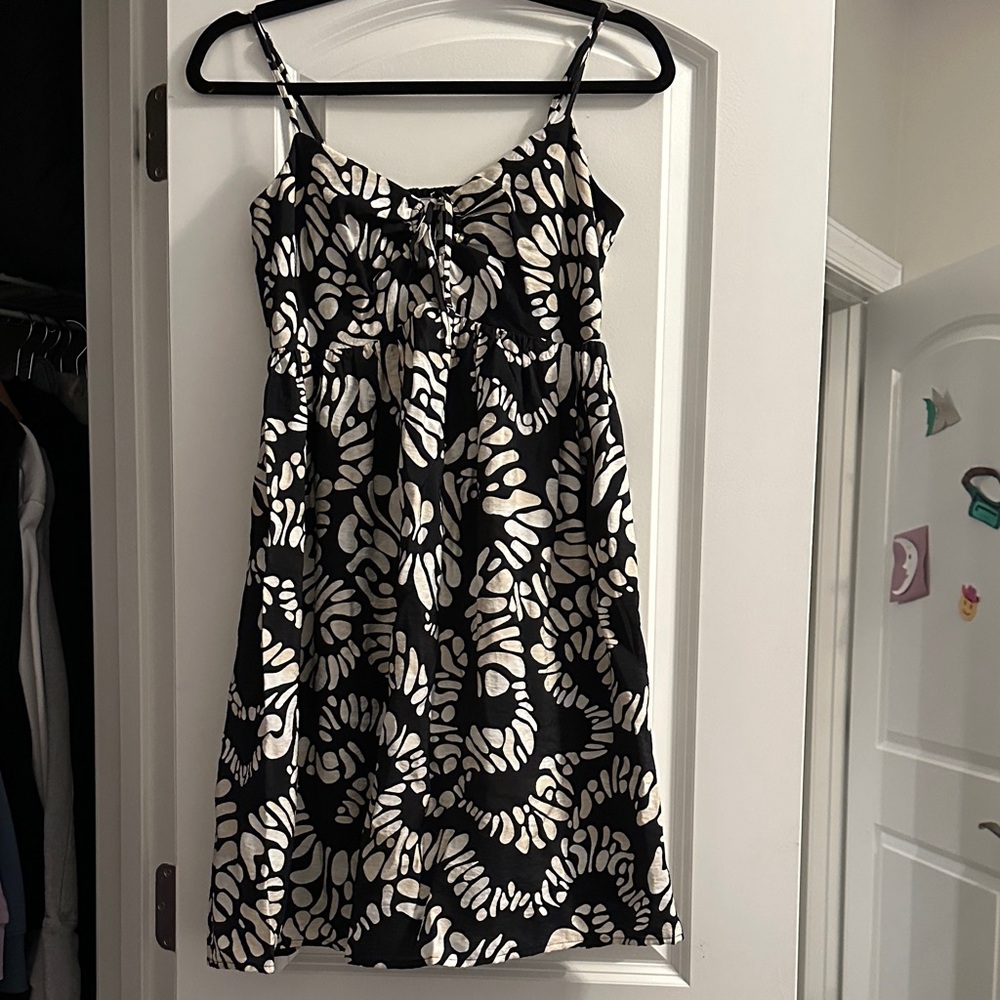Nine West Black and White Floral Mini Dress